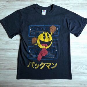 Vintage Y2K Japanese Pac Man Arcade Graphic Tee Shirt